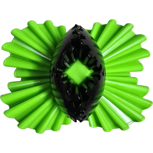 green and black Gear Fidget Ball opened up-fun fidgets