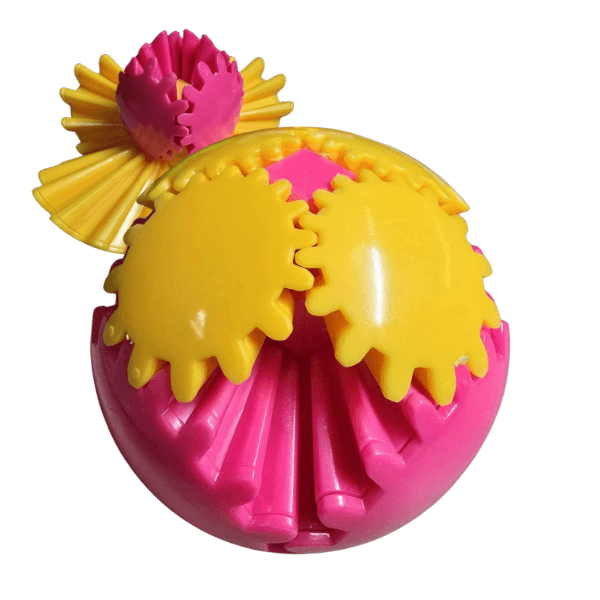 pink-yellow gear fidget ball-fun fidgets