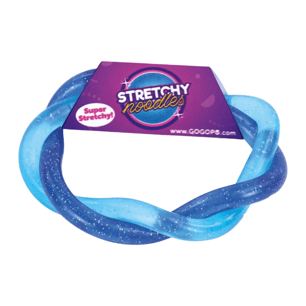 blue glitter stretchy noodles-fun fidgets