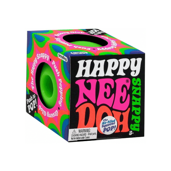 green happy snappy nee doh-schylling in box-fun fidgets