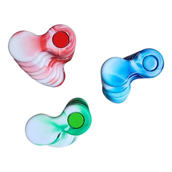 helix fidget toy in red, blue and green-fun fidgets