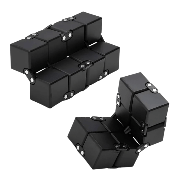 black infinity cubes in different shapes-fun fidgets