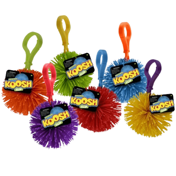 koosh clip in 6 colours-fun fidgets