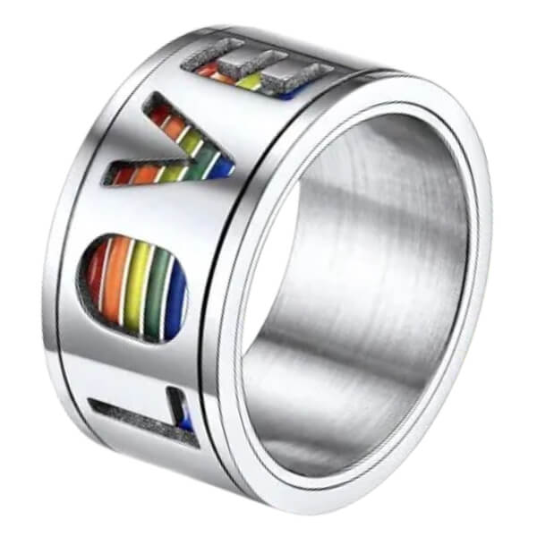 Spinning Fidget Ring-Love Is Love