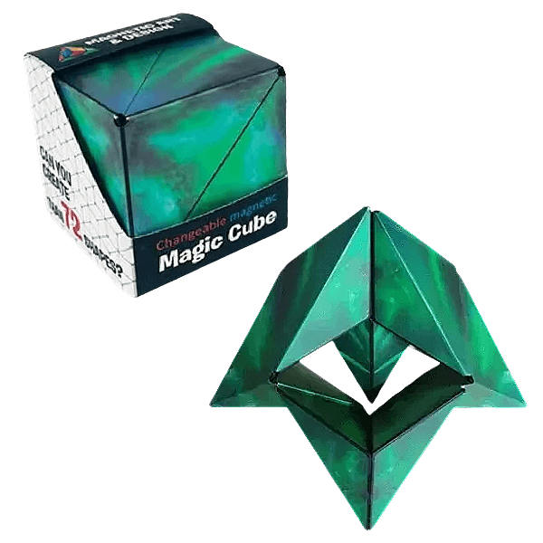 green Changeable Magnetic Magic Cube-fun fidgets