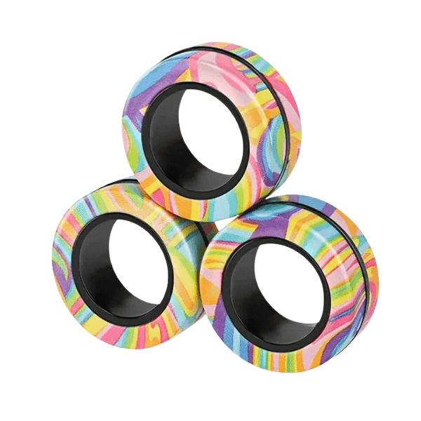 Magnetic Fidget Rings out of the box-fun fidgets