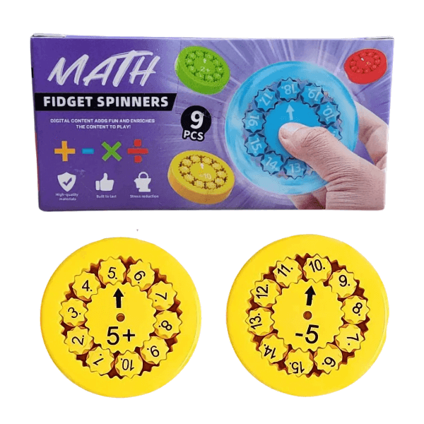Math Fidget Spinner Set Fun Fidgets Sensory Toys and Fidgets