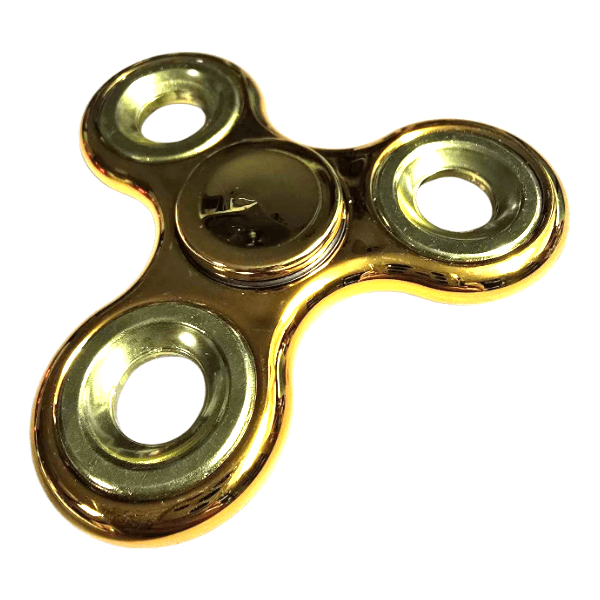 gold metallic fidget spinner-fun fidgets