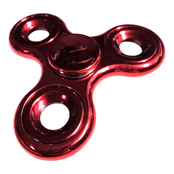 red metallic fidget spinner-fun fidgets