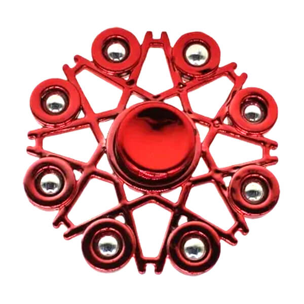 red Metallic Fidget Spinner with Metal balls-fun fidgets