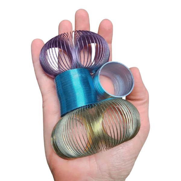  mini metal springs in hand-fun fidgets