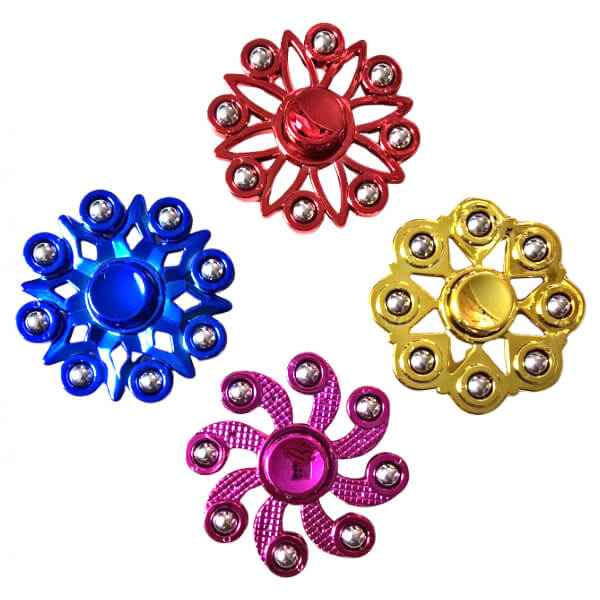 Metallic Fidget Spinner with Metal Balls
