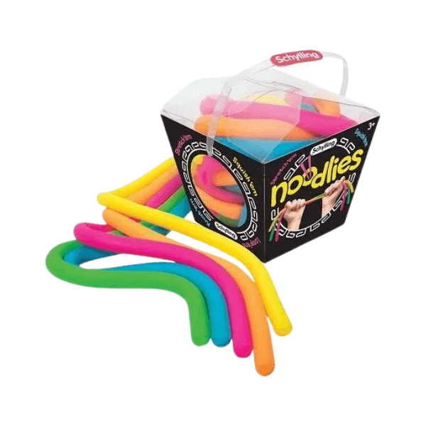 nee doh noodlies in container and shown out of container-fun fidgets