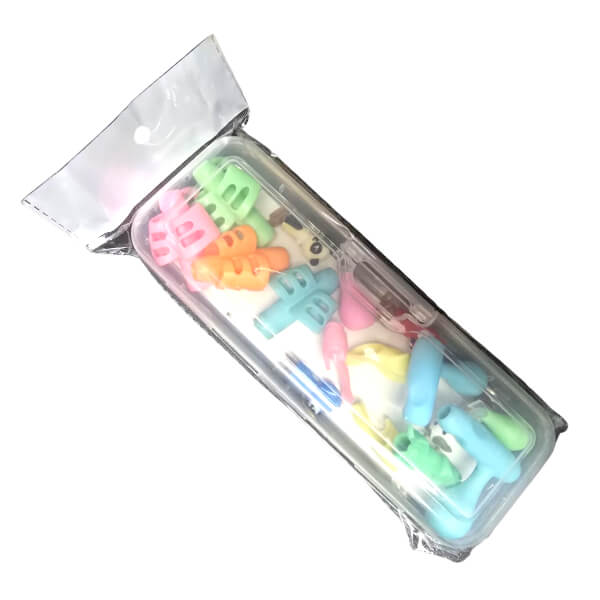 pencil grip set shown in packaging-fun fidgets