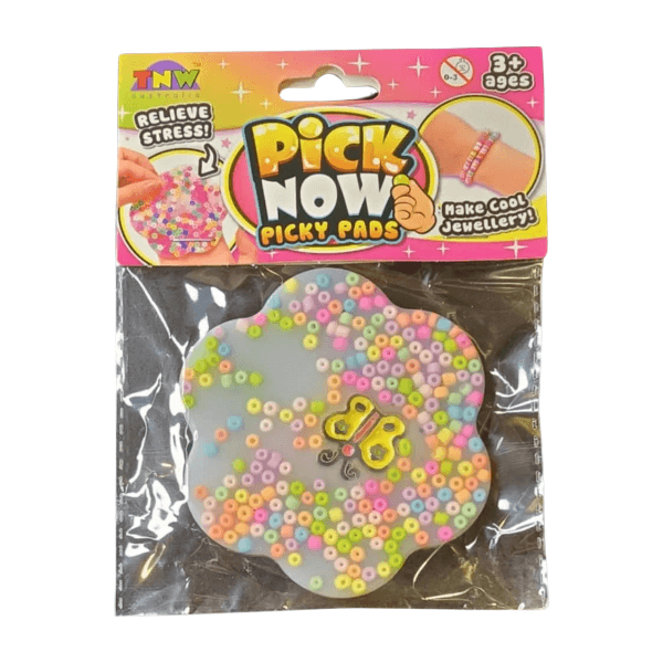butterfly pick now picky pad shown in packaging-fun fidgets