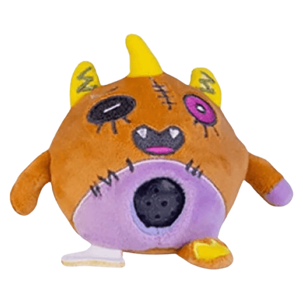 brown/purple Plush Ball Jellies-Creepy Cuties-fun fidgets