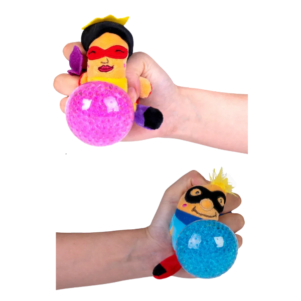 plush ball jellies-super heroes being squished-fun fidgets