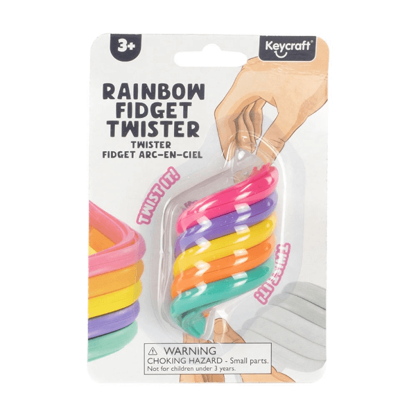 rainbow fidget twister in packaging-fun fidgets
