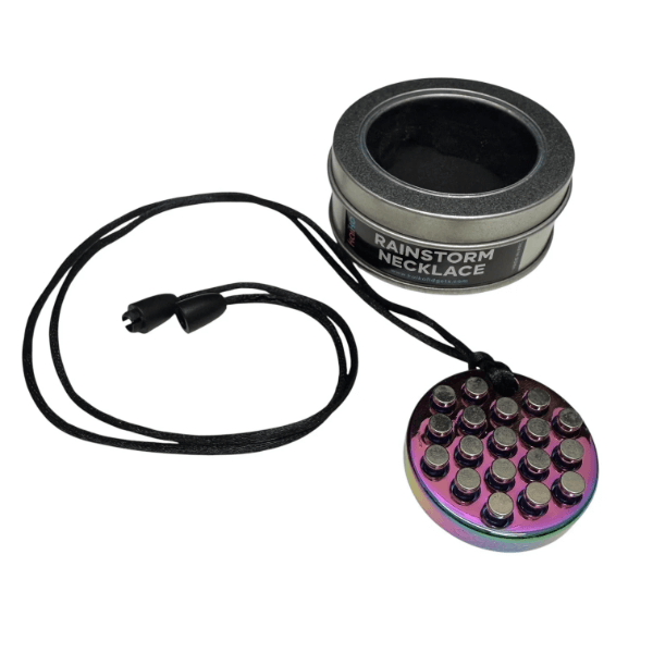 Rainstorm Necklace-Wearable Sensory Support shown next to the in-fun fidgets