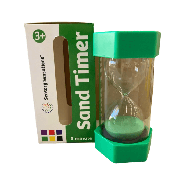 green 5 minute sensory sensations sand timer-fun fidgets