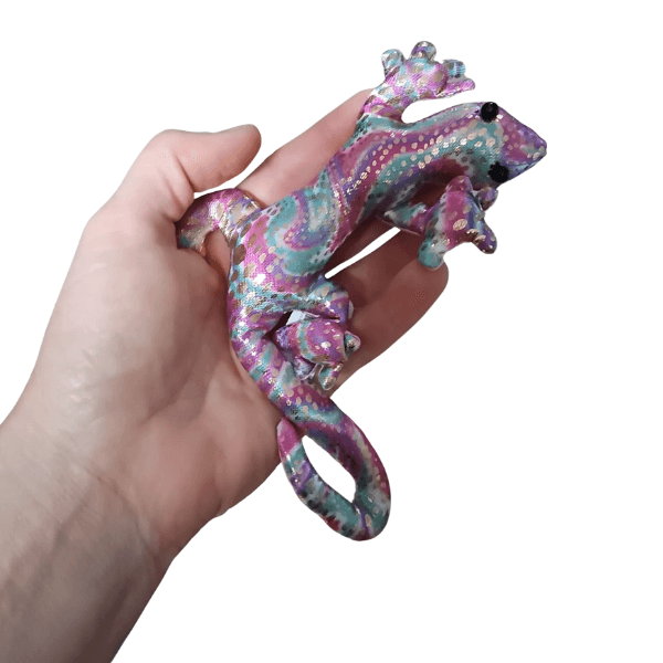 pink lizard sandimals being held-fun fidgets