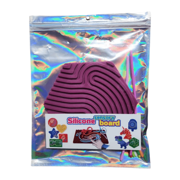 maroon silicon sensory board-fun fidgets