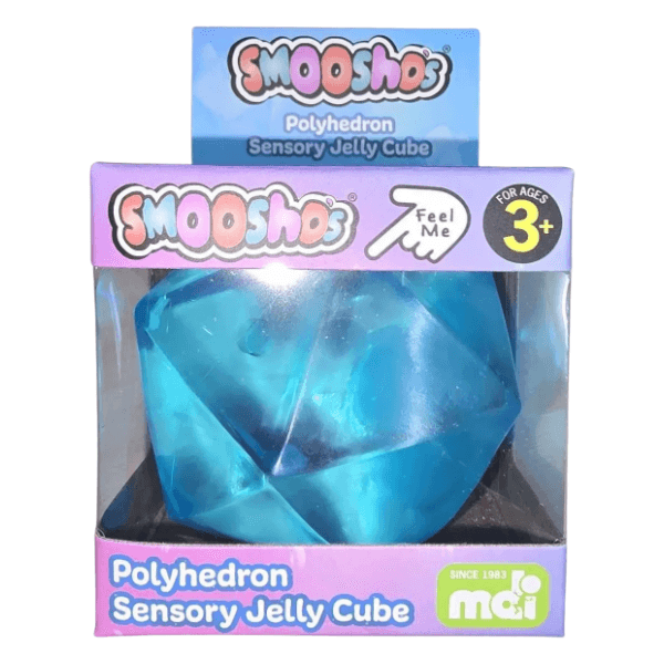 blue smooshos polyhedron jelly cube-fun fidgets