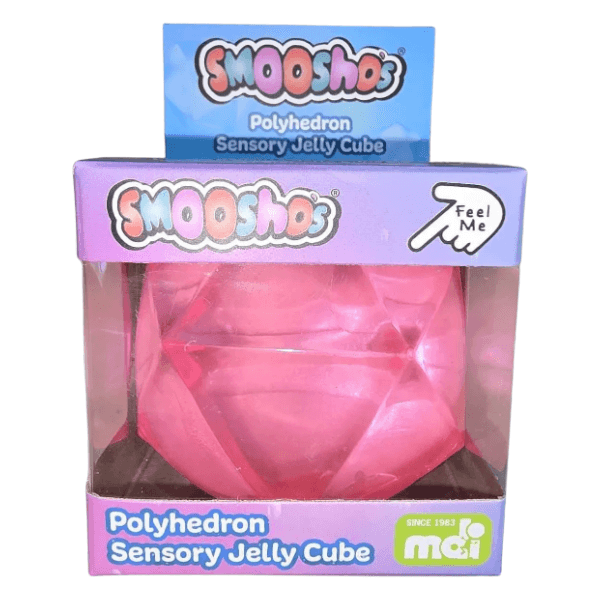 pink smooshos polyhedron jelly cube-fun fidgets