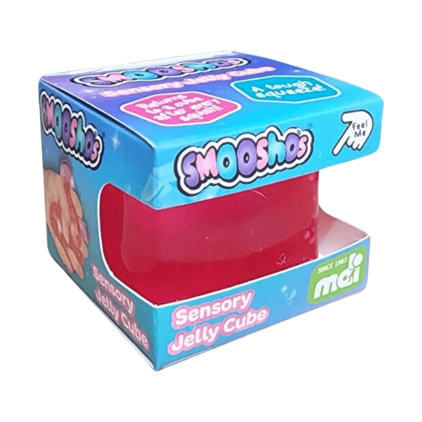 pink smooshos sensory jelly cube-fun fidgets