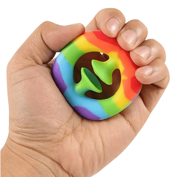 rainbow snapper fidget being snapped-fun fidgets