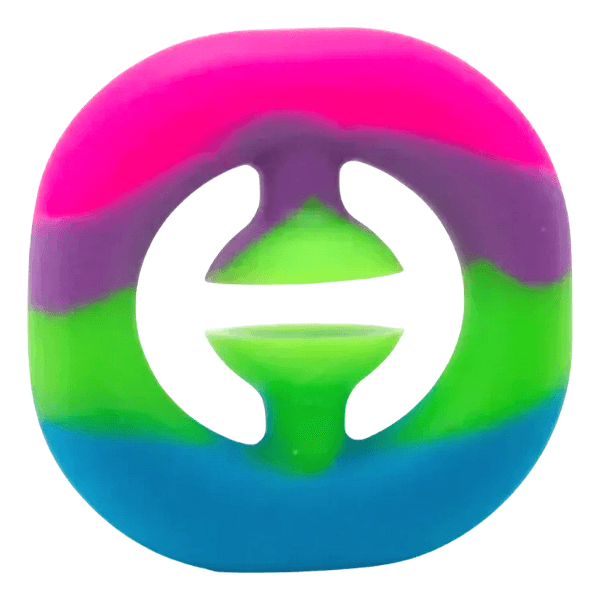 snapper fidget, rainbow coloured-un fidgets