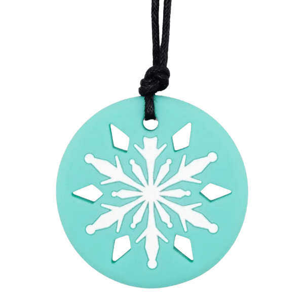Snowflake Pendant Chew Necklace