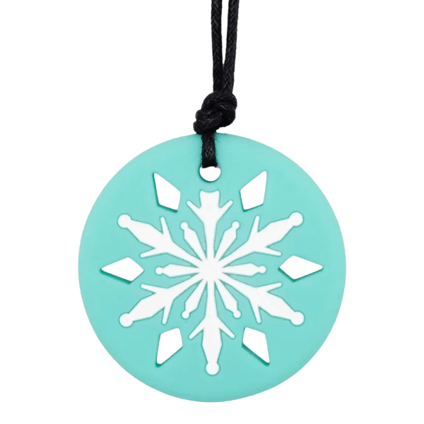 snowflake pendant chew necklace-fun fidgets