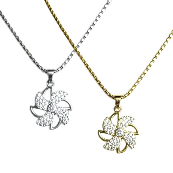 Spinning Fidget Necklace-Windmill