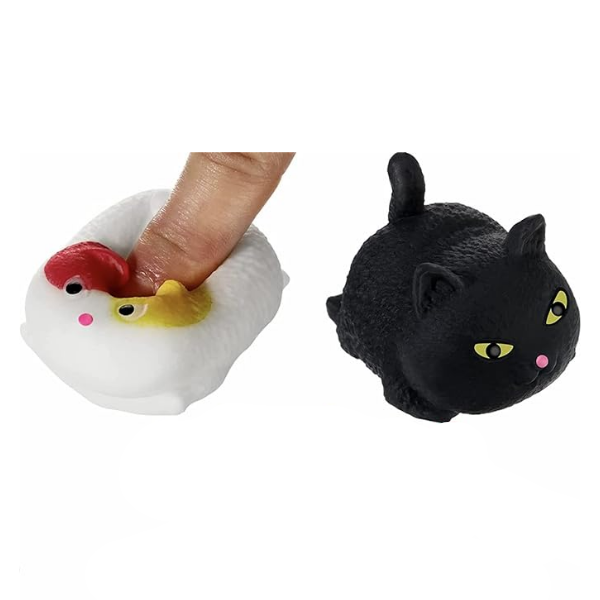 cute mochi cat being poked-fun fidgets