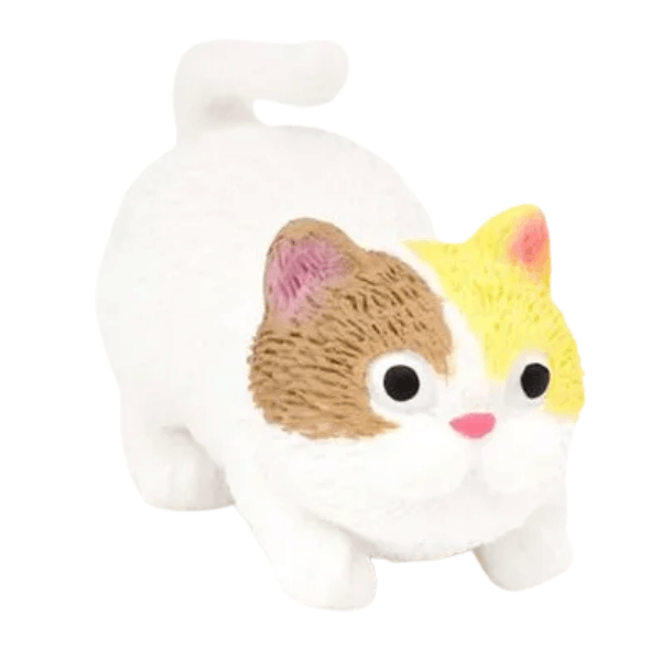 white squishy stretch cat-fun fidgets