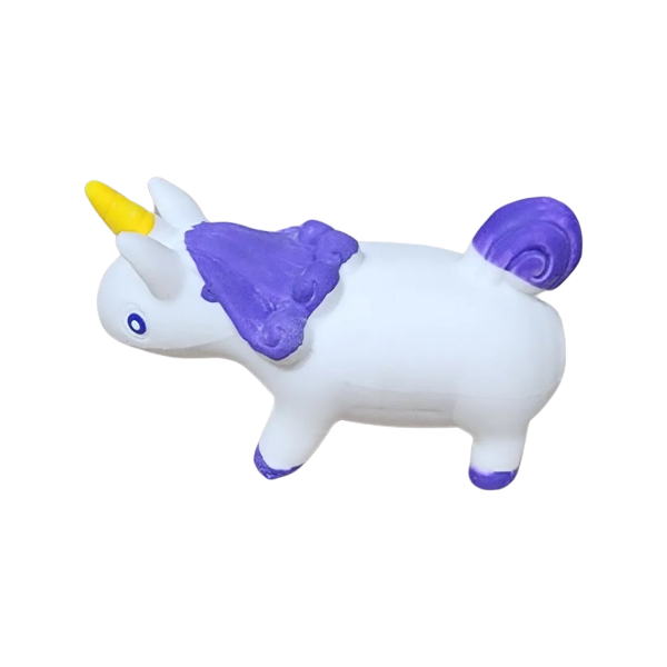 white and  purple squishy stretch unicorn-fun fidgets