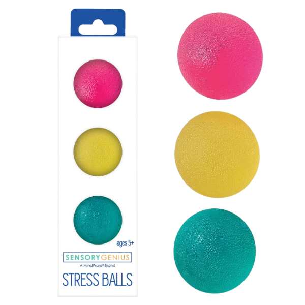 3pk of sensory genius stress balls-fun fidgets