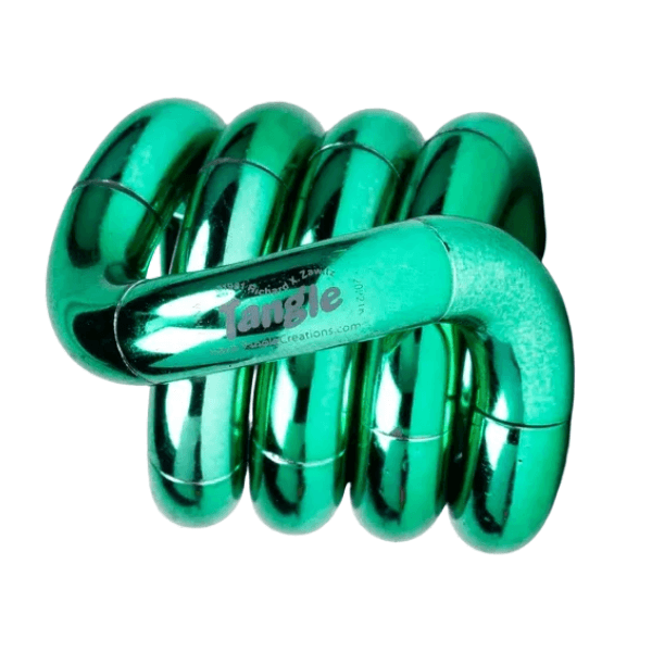 green Tangle Jnr Metallic-fun fidgets