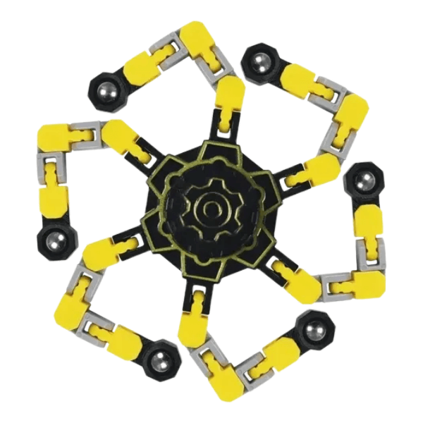 yellow wacky track fidget spinner-fun fidgets