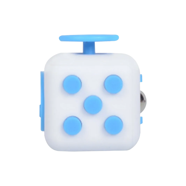 blue sensory cube-6 way-fun fidgets