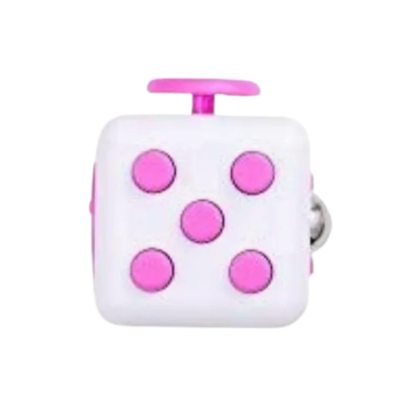 pink sensory cube-6 way-fun fidgets
