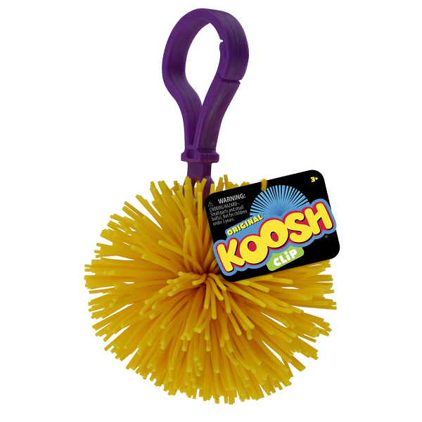 yellow koosh clip-fun fidgets