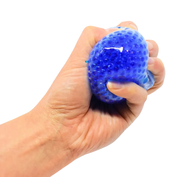 blue orbs ball being squished-fun fidgets