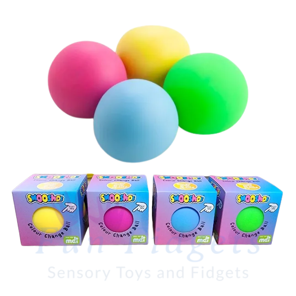 4 smooshos colour change balls-fun fidgets