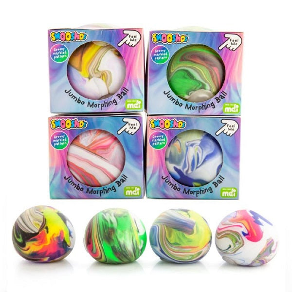 smooshos jumbo morphing balls in boxes and out of the boxes