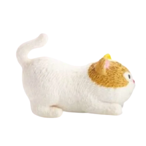 white squishy stretch cat-fun fidgets
