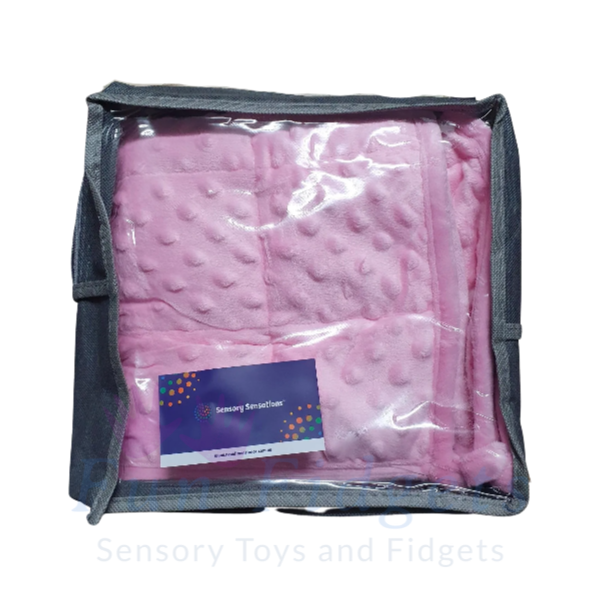 pink sensory sensations weighted lap blanket-fun fidgets